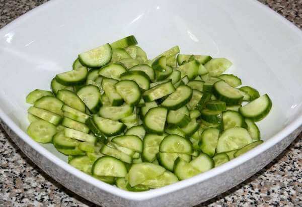 Нарезка огурцов